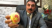 Kağızman ziraat odası başkanlığı başkan Sülhettin Günday'ın Kağızman uzun elması tanıtımı basın açıklamasın